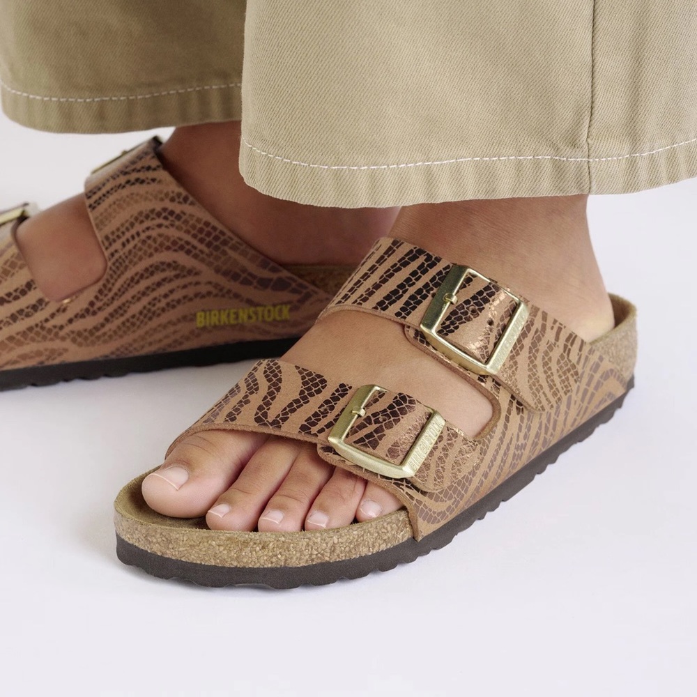 Birkenstock Arizona Synethics Pecan Zebra Print Sandal - Picture 8 of 8